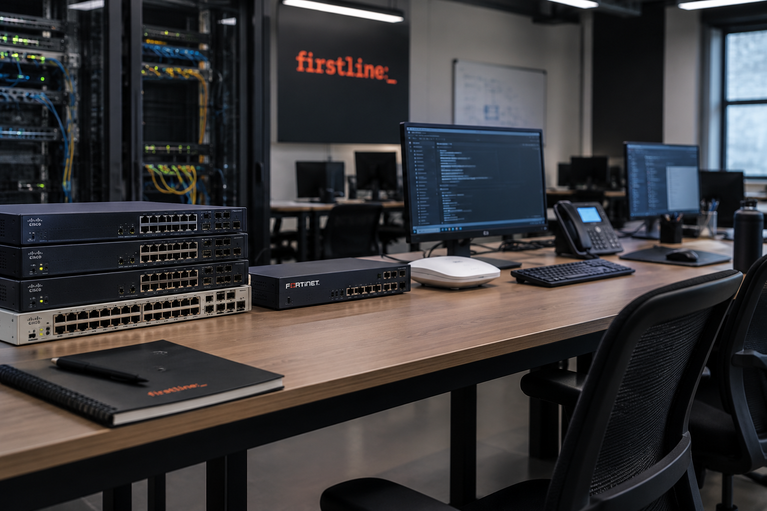 A firewall session in the Firstline training environment